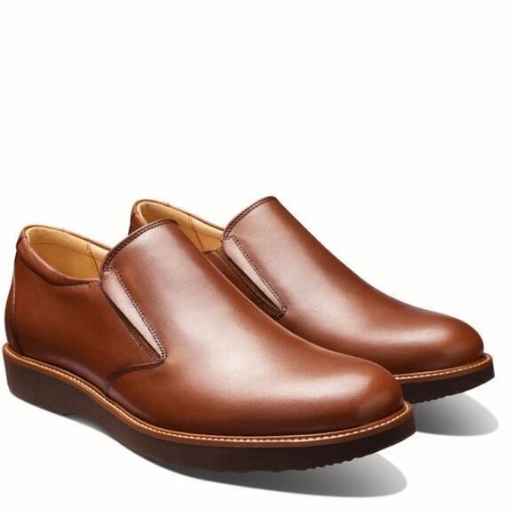 NWT Samuel Hubbard Men's Frequent Traveler Loafer‎ Whiskey Tan Leather US 9.5 W - Picture 2 of 16